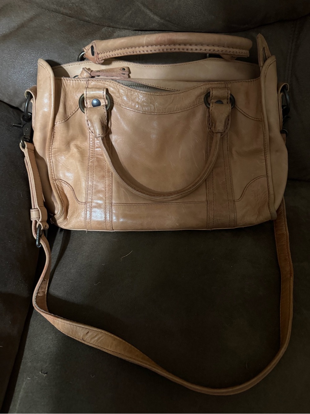 Frye Melissa Leather Satchel in Pink